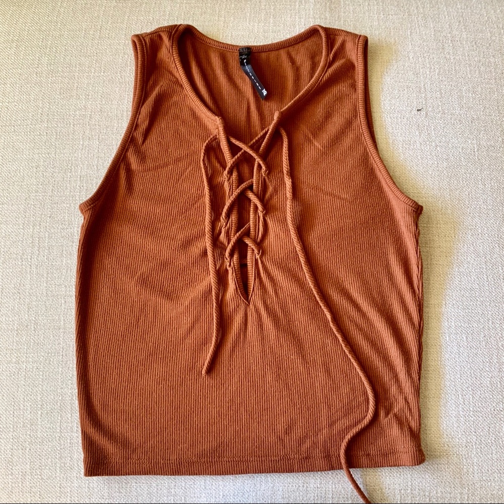 Lace Up Crop Top